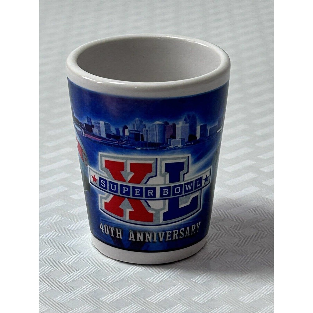 XL Super Bowl AFC NFC 40TH‎ Anniversary Shot Glass
